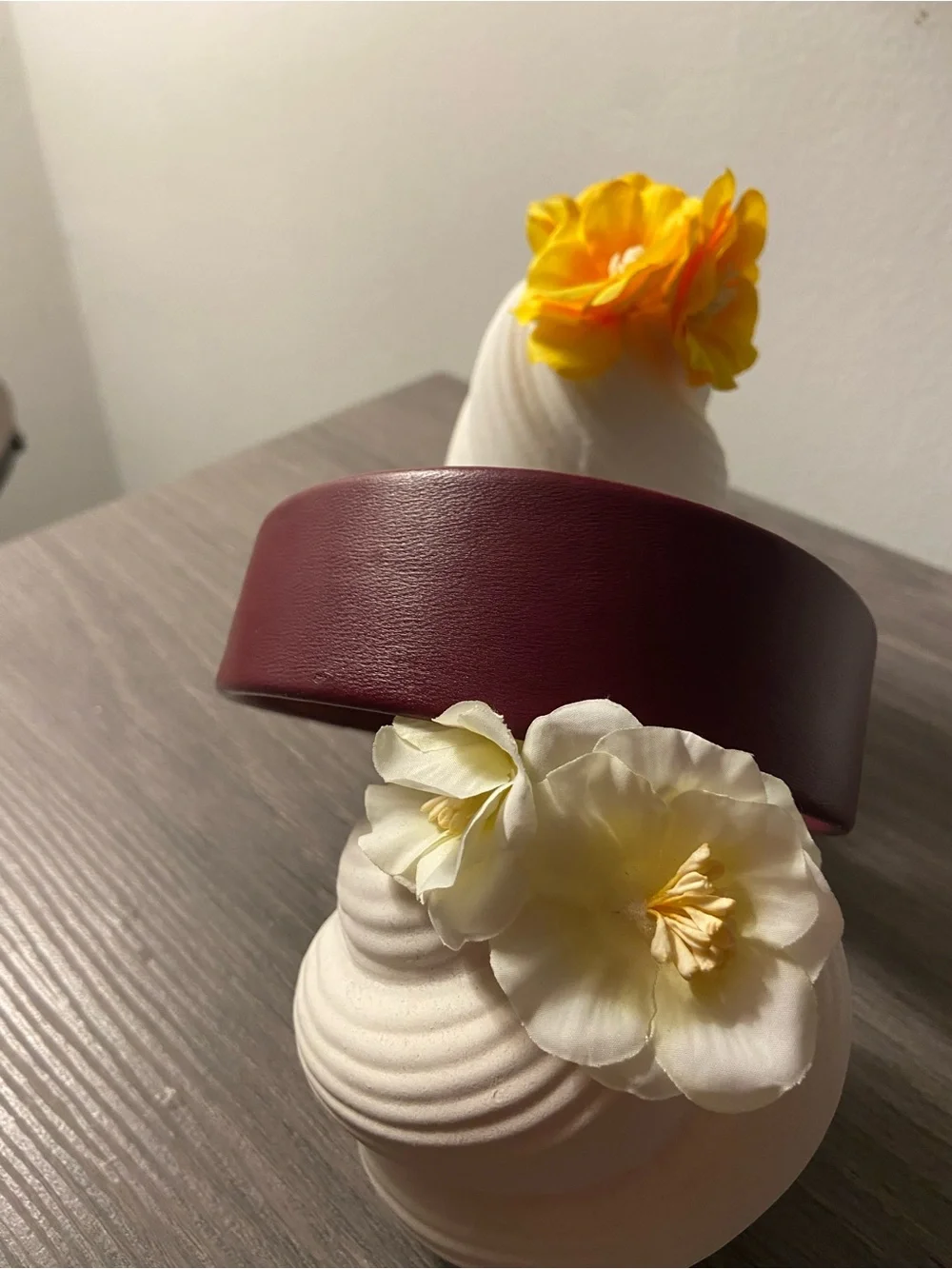 Wide Burgundy Headband for Women